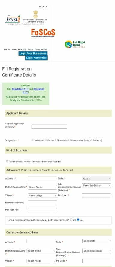 Fssai License process 