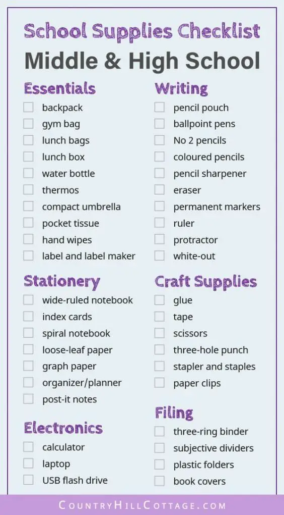 Stationery store items idea