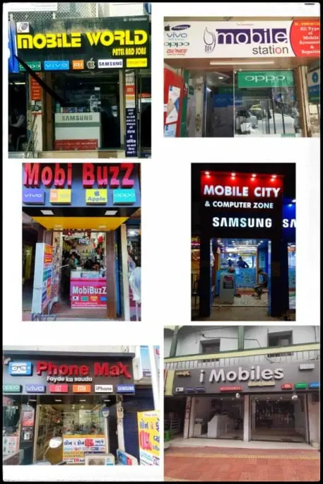 Mobile front shop board design 