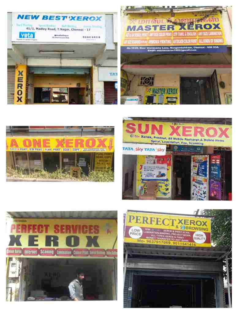 Xerox shop name board design and logo ideas 