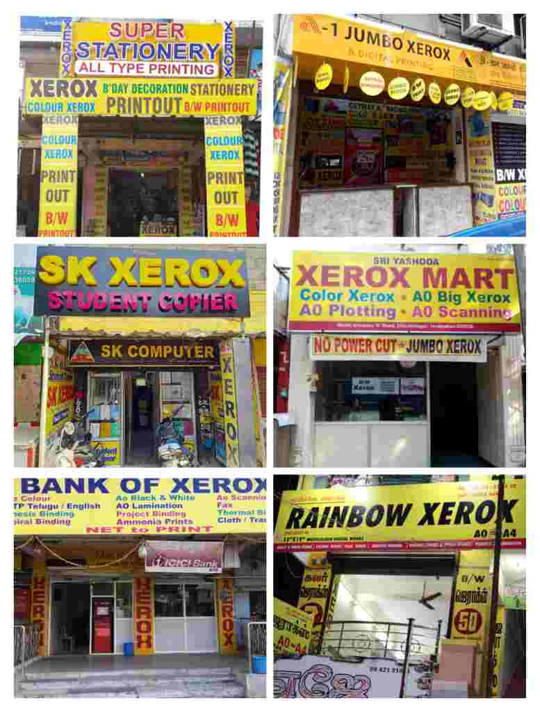 Xerox shop name ideas 